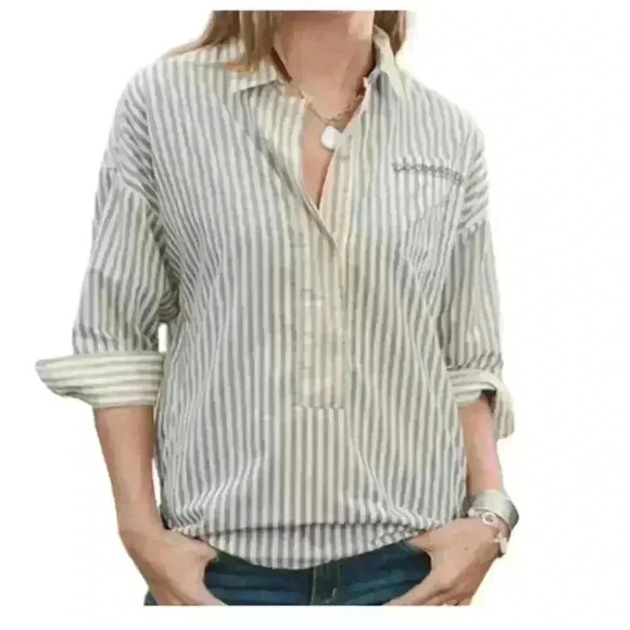 Sundance Shelby Striped Pullover Top Size Extra Small - Picture 1 of 7
